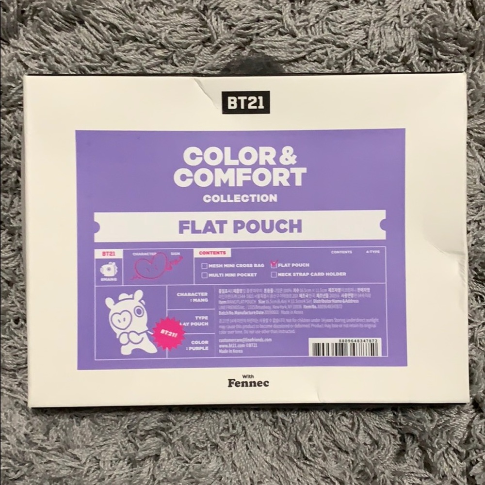 BT21 Mang Flat Pouch
